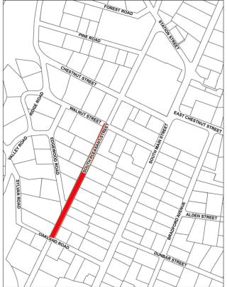 Water main project map