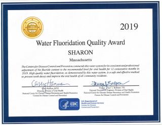 2019 Water Fluoridation Quality Award
