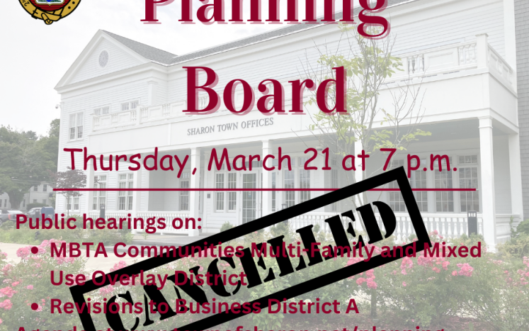 Planning Board cancelled